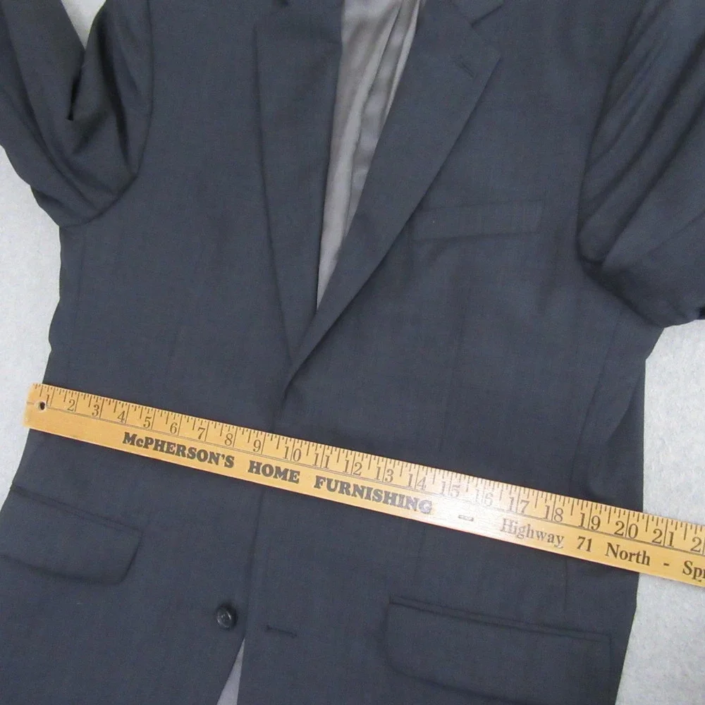 Joe Joseph Abboud Sport Coat Mens‎ 40L Navy Blue Wool Two Button Blazer